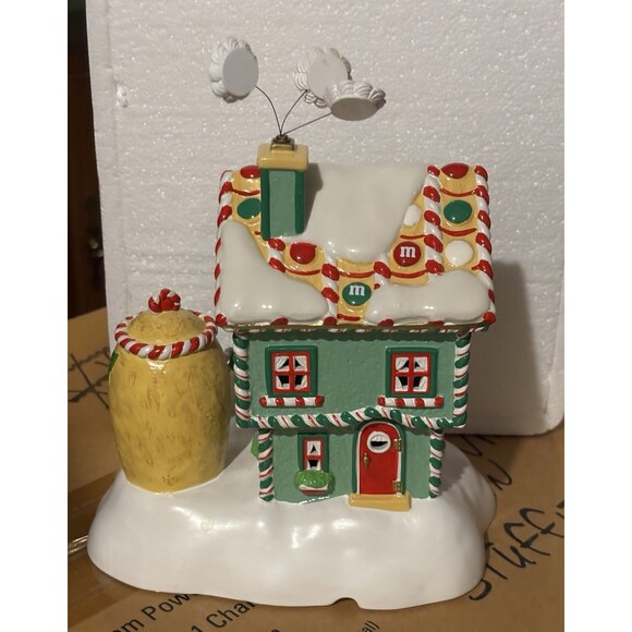Dept 56 M&M'S Chocolate Candy Factory Lighted House Candy Dish W/ Box - Picture 11 of 15